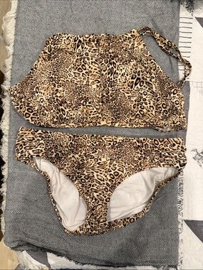 VENUS Leopard Print Bikini in Tan and Black